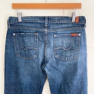 7 for all mankind dojo wide leg jeans size 29 medium blue wash